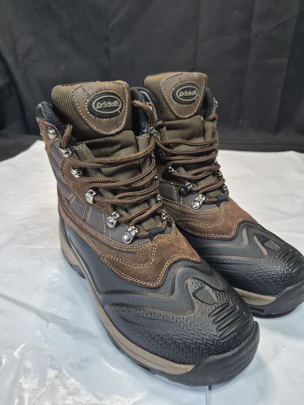 Dr Scholls Auger Hiking Boot, S 7W, Leather Upper, Good Tread, Little Use Boots